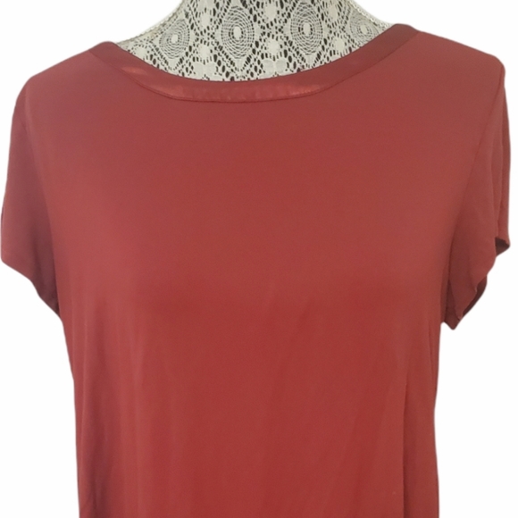Alfani Womens Collared Sleeveless Blouse Red Size Large